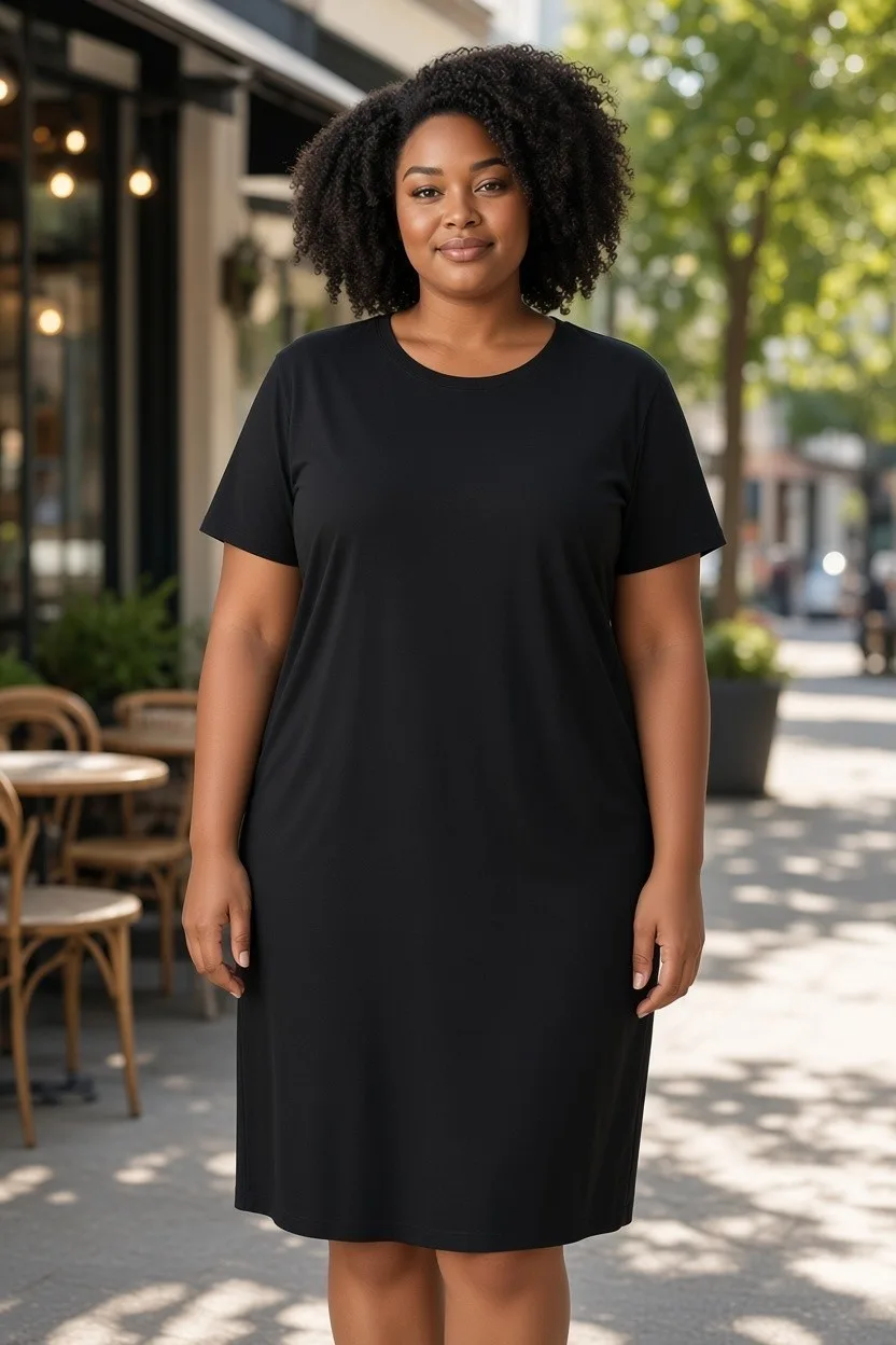 Black Mini Plain Dress