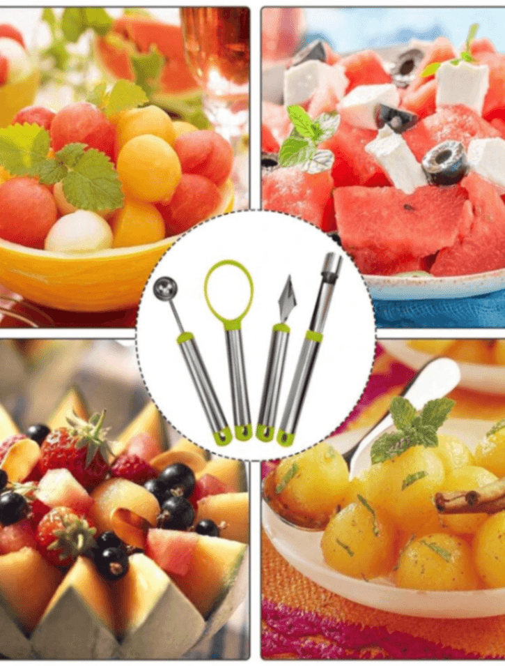 4 Pc Fruit Carving Set (Color Orange) — photo 2