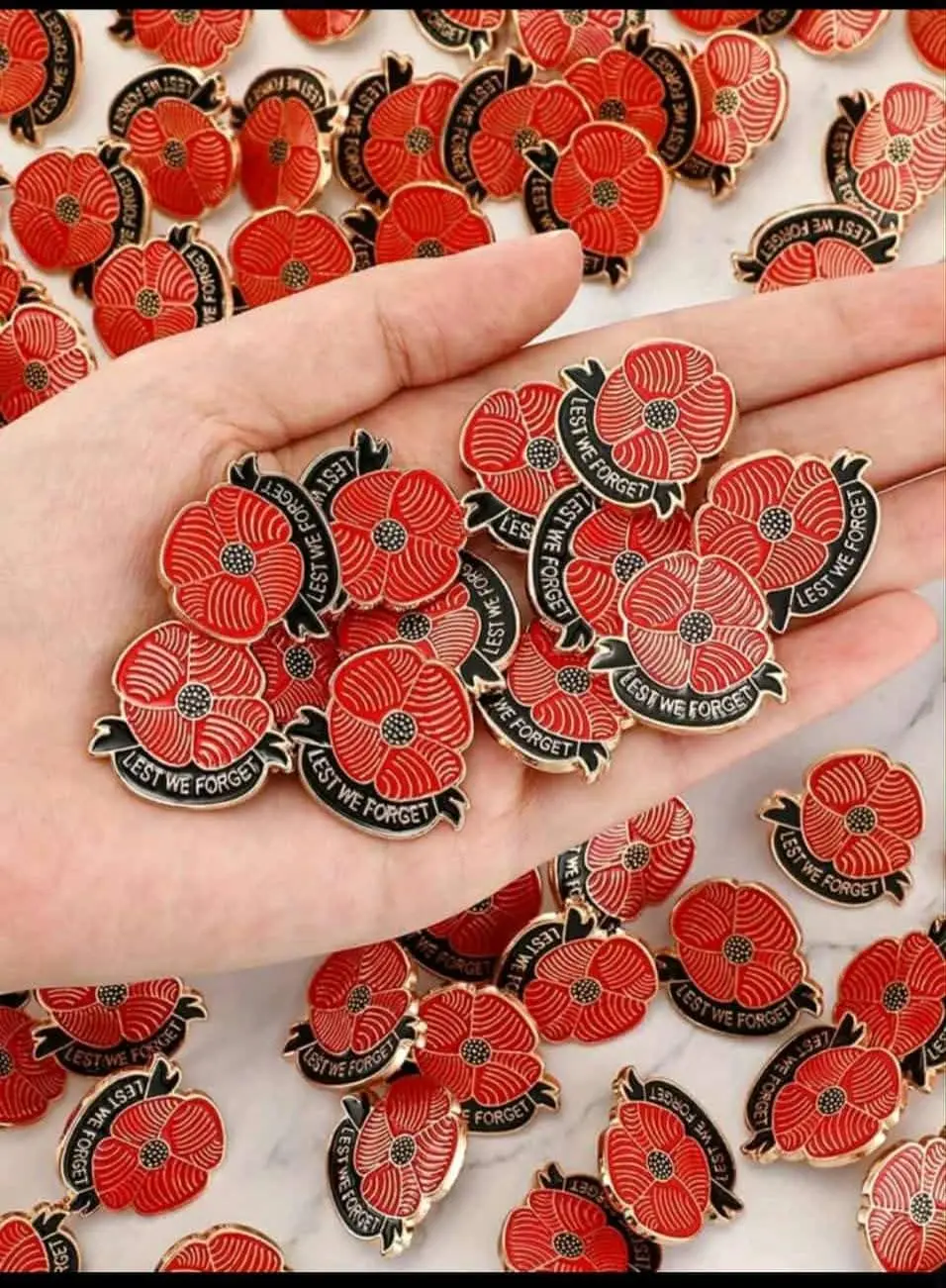๐บโค๏ธ POPPY REMEMBRANCE PINS โ $20 โค๏ธ๐บ ๐น Lest We Forget ๐น Honor and remember โ photo 6