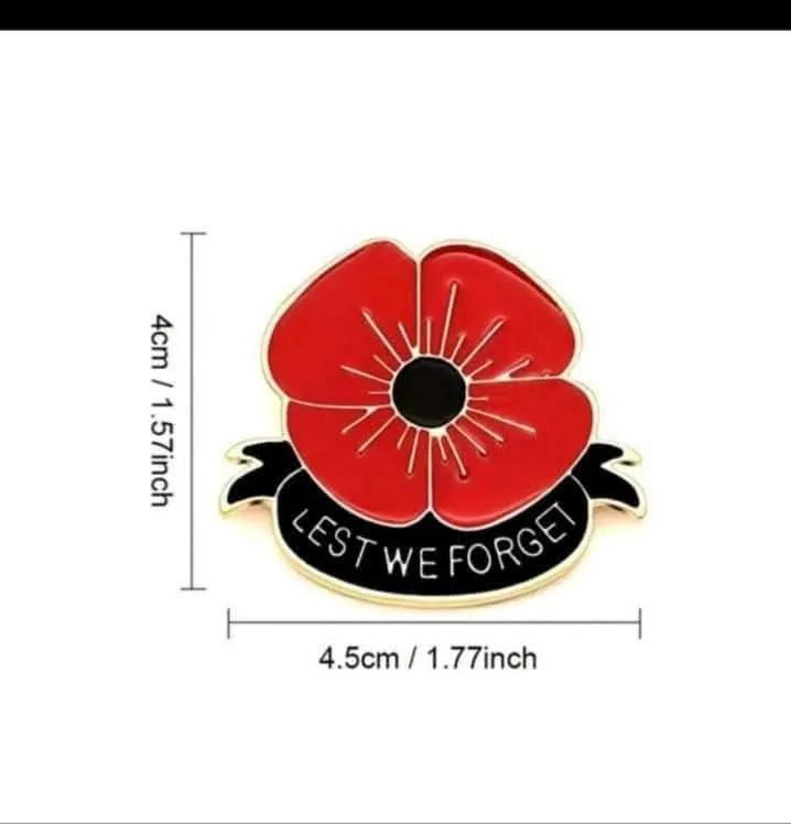 ๐บโค๏ธ POPPY REMEMBRANCE PINS โ $20 โค๏ธ๐บ ๐น Lest We Forget ๐น Honor and remember โ photo 2